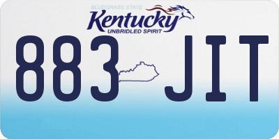 KY license plate 883JIT