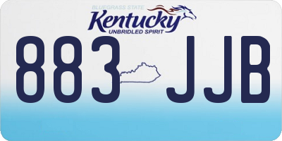 KY license plate 883JJB