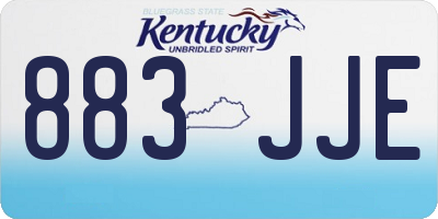 KY license plate 883JJE