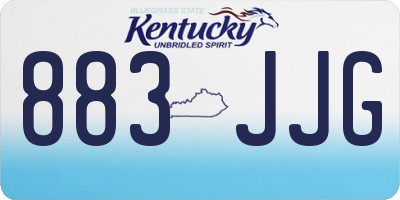 KY license plate 883JJG