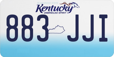 KY license plate 883JJI