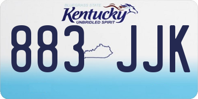 KY license plate 883JJK
