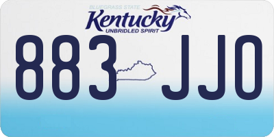 KY license plate 883JJO