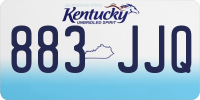 KY license plate 883JJQ