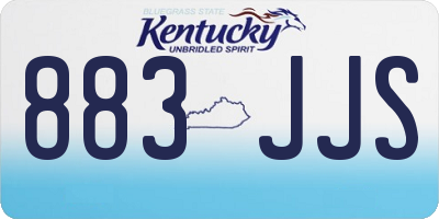 KY license plate 883JJS