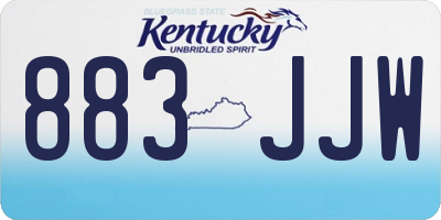 KY license plate 883JJW