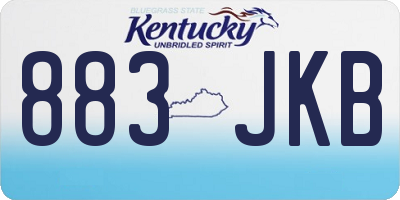 KY license plate 883JKB