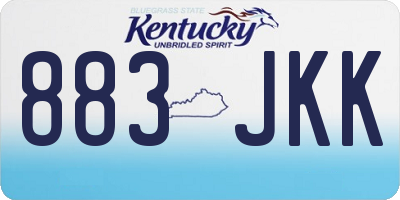 KY license plate 883JKK