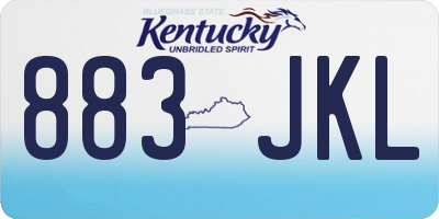 KY license plate 883JKL