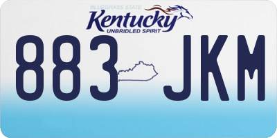 KY license plate 883JKM