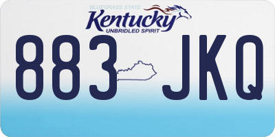 KY license plate 883JKQ