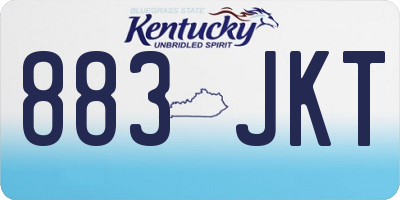 KY license plate 883JKT