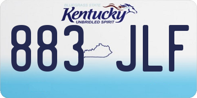 KY license plate 883JLF
