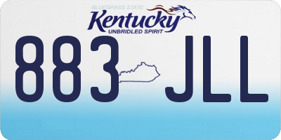 KY license plate 883JLL
