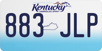 KY license plate 883JLP