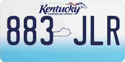KY license plate 883JLR