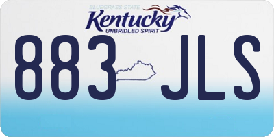 KY license plate 883JLS