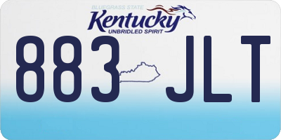 KY license plate 883JLT