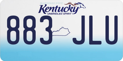 KY license plate 883JLU