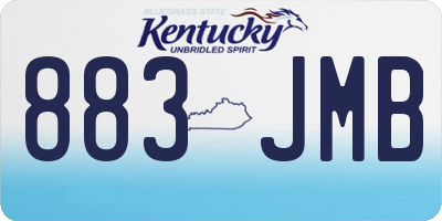 KY license plate 883JMB