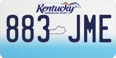 KY license plate 883JME