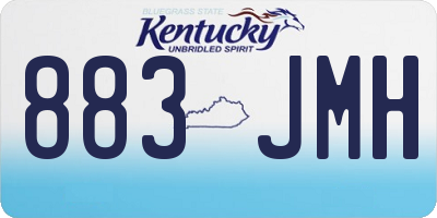 KY license plate 883JMH