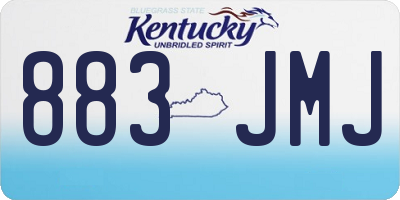 KY license plate 883JMJ