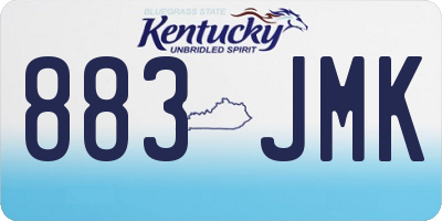 KY license plate 883JMK