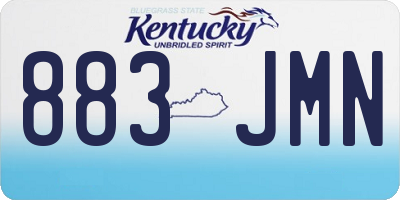 KY license plate 883JMN