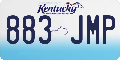 KY license plate 883JMP