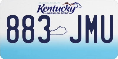 KY license plate 883JMU