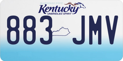 KY license plate 883JMV