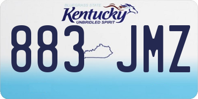 KY license plate 883JMZ