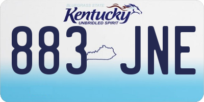 KY license plate 883JNE