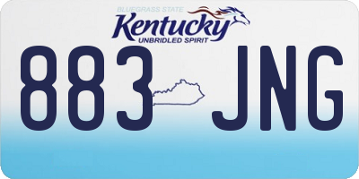 KY license plate 883JNG
