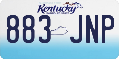 KY license plate 883JNP