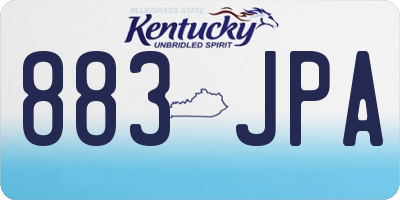 KY license plate 883JPA