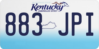KY license plate 883JPI
