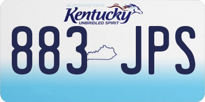 KY license plate 883JPS
