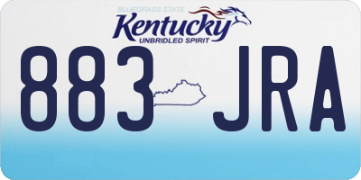 KY license plate 883JRA