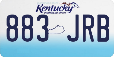 KY license plate 883JRB