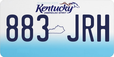 KY license plate 883JRH