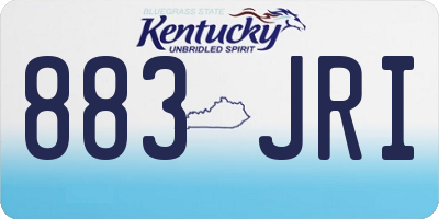 KY license plate 883JRI