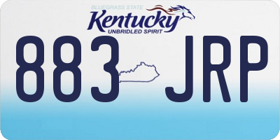 KY license plate 883JRP