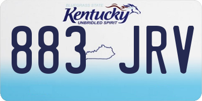 KY license plate 883JRV