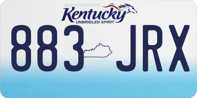 KY license plate 883JRX