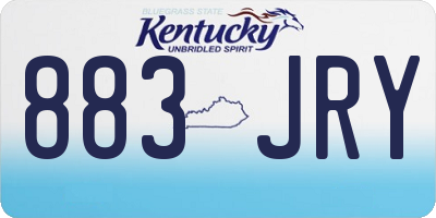 KY license plate 883JRY
