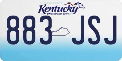 KY license plate 883JSJ