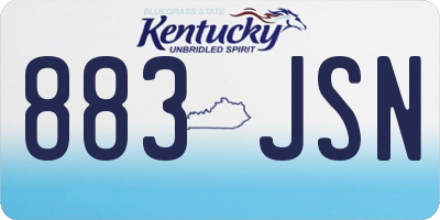 KY license plate 883JSN