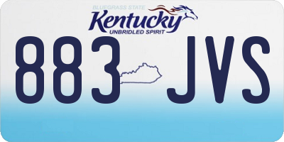 KY license plate 883JVS
